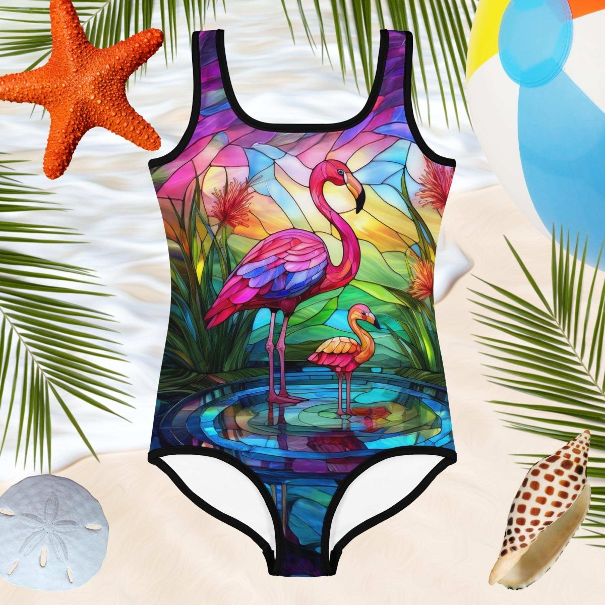 Girls Flamingo Swimsuit One Piece