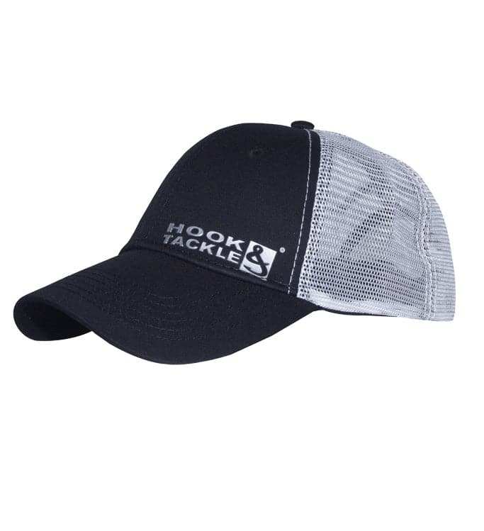 Metallica Fishing Trucker Hat with mesh panels, embroidered logo, and adjustable snapback closure