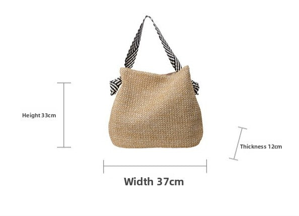 Large Woven Straw Tote – Beach, Vacation & Crossbody Bag