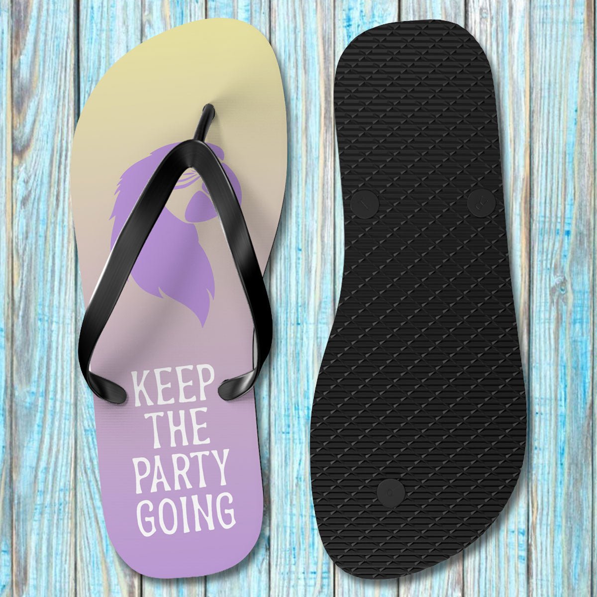 ParrotHead Flip-Flops 🌴 "Keep The Party Going" Beach Sandals