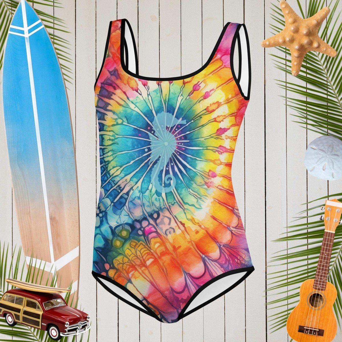 Seahorse Tie-Dye Swimsuit 🩱 For Teen Girls