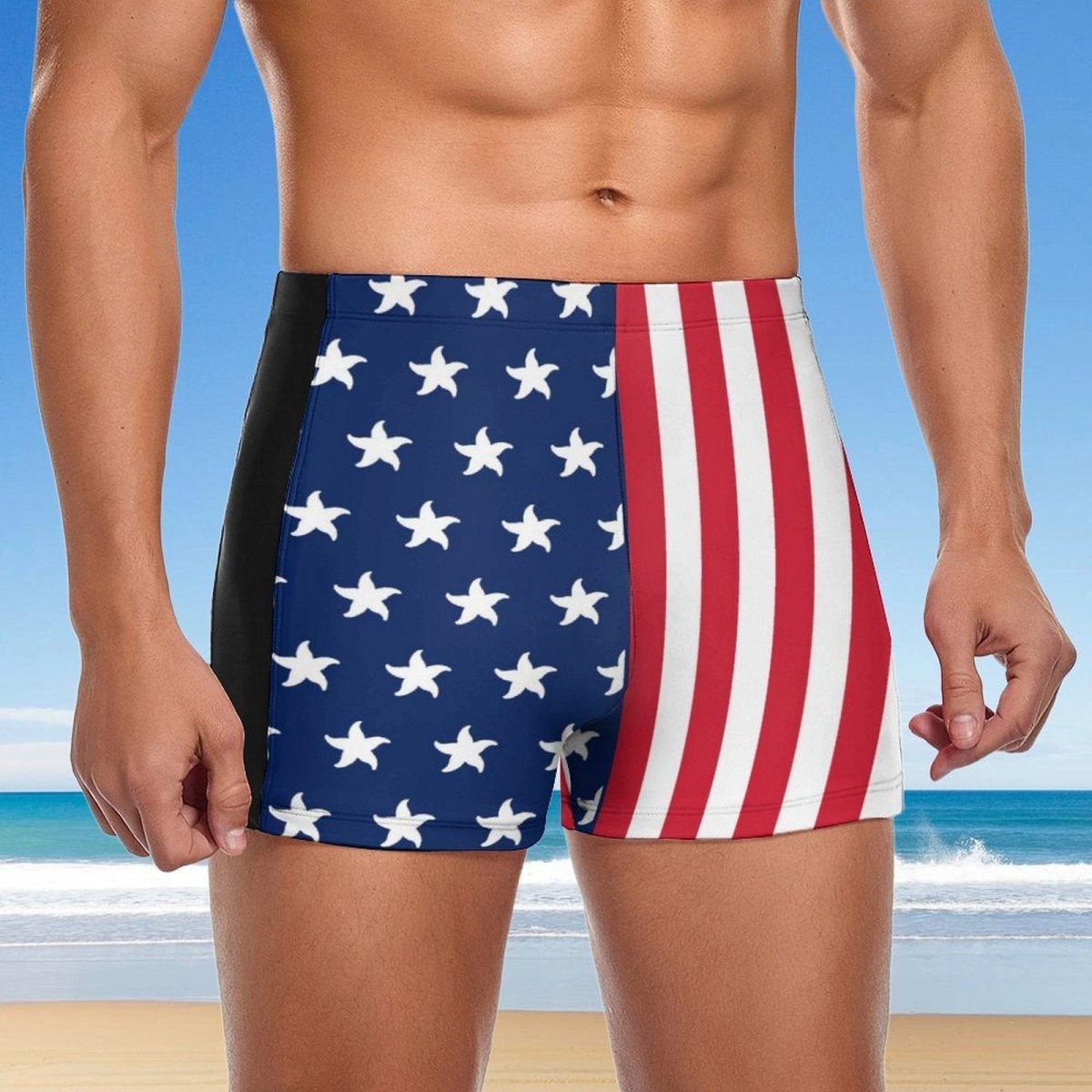 Men's American Flag Swim Trunks πΊπΈ Patriotic Performance