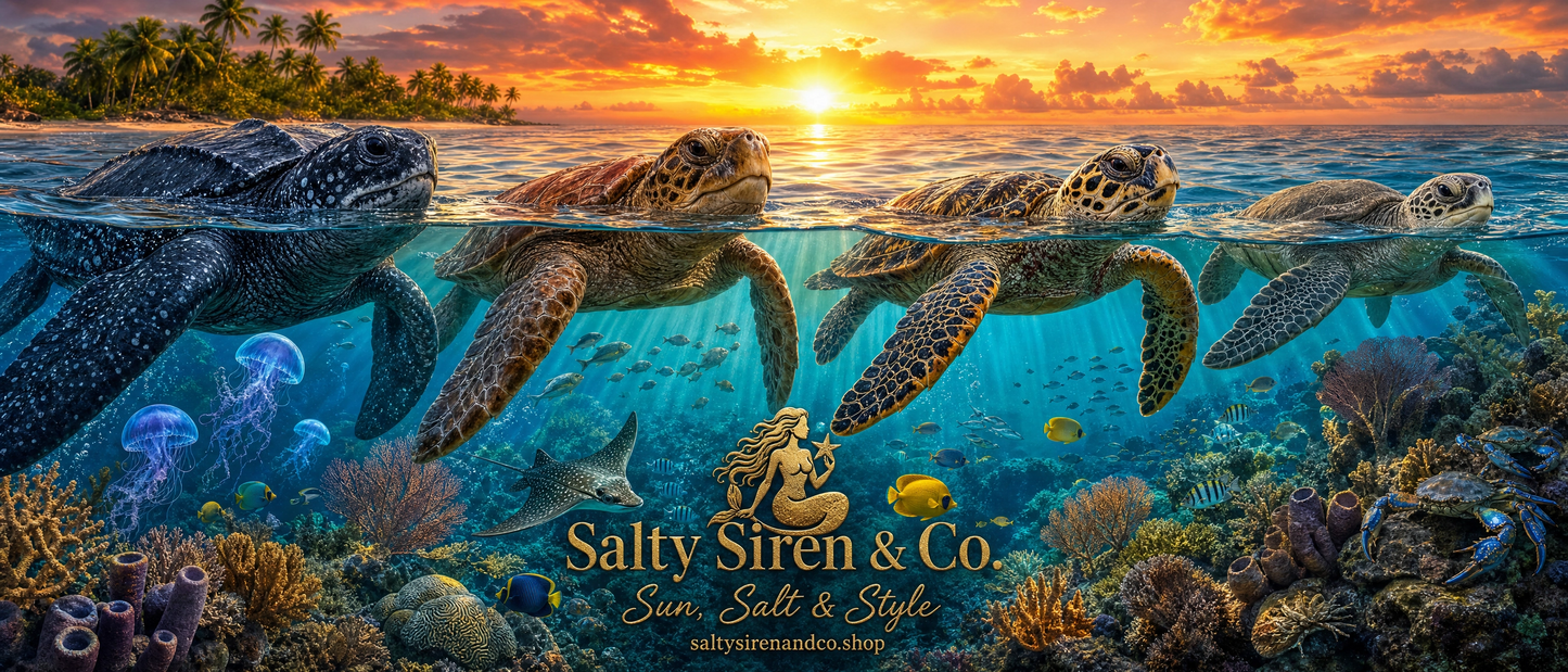 All Four Sea Turtles