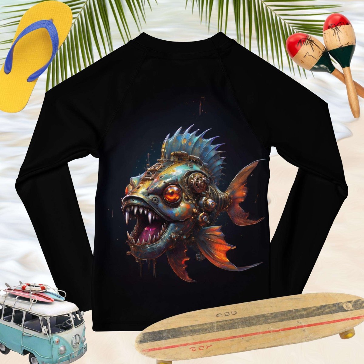 Kid's Pet Piranha Sun Rashie | UPF 50+