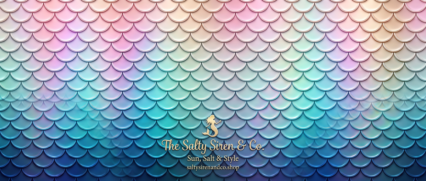 Mermaid Scale Ombre 40oz wrap design