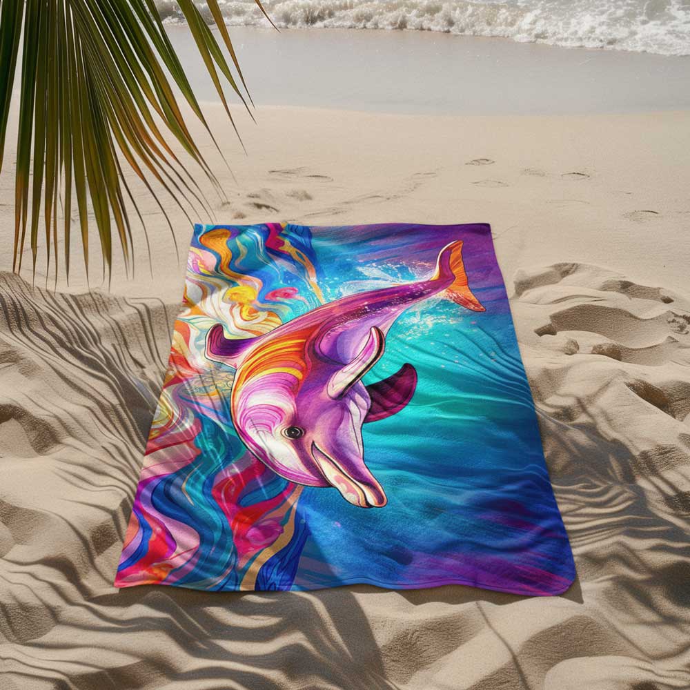 Dolphin Beach Towel π¬ Colorful Summer Fun