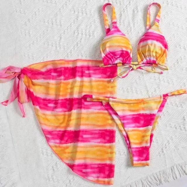 Women Swimsuit High Quality Brazilian-Style Bikinis Set Swimwear Female Bathing Suit 3 Piece Set Swimsuits