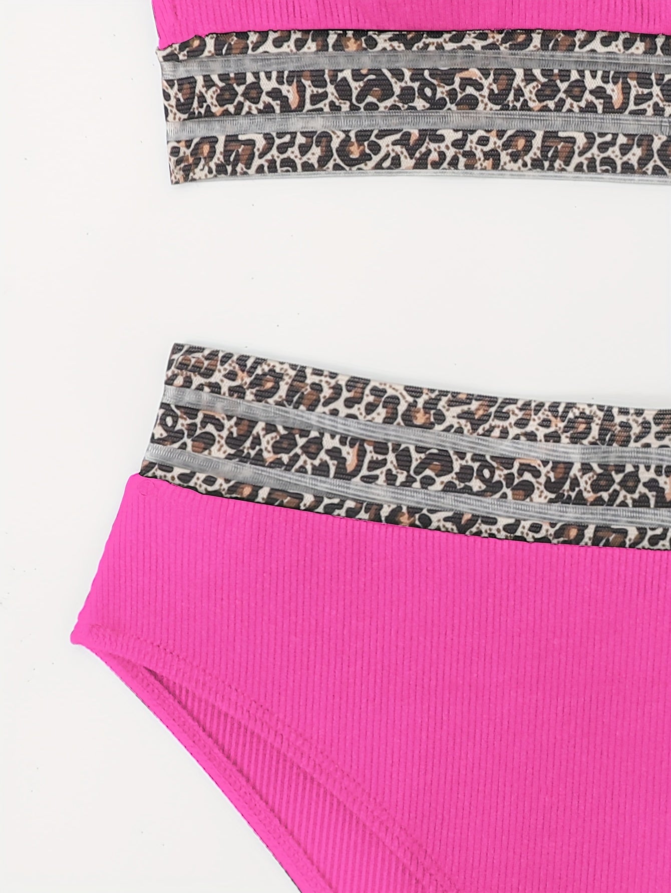 "Siren's Safari – Leopard Bandeau Tummy Control Bikini Set"