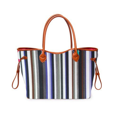 Rainbow Striped Tote – Multicolor Beach & Shoulder Bag