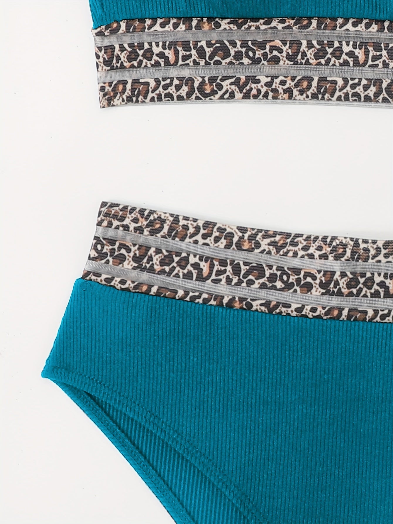 "Siren's Safari – Leopard Bandeau Tummy Control Bikini Set"