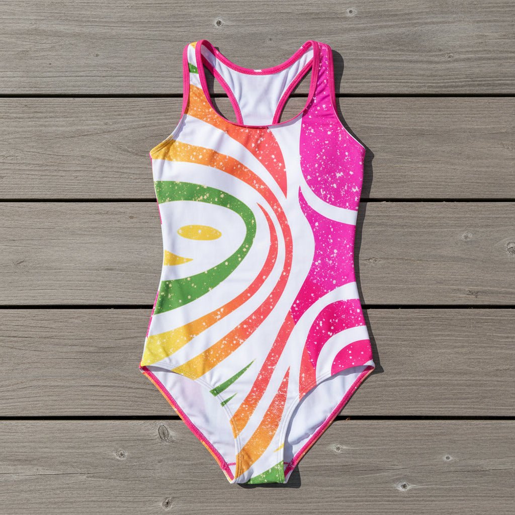Abstract-Coral-Art Women's One Piece Racerback Swimsuit
