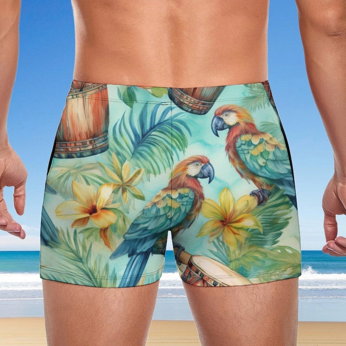 Men's Parrothead Bathing Suit 🦜 Quick Dry Swim Trunks
