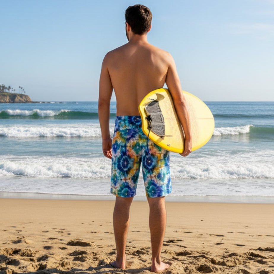 Men's Board Shorts | Shibori-Tie-Dye Print