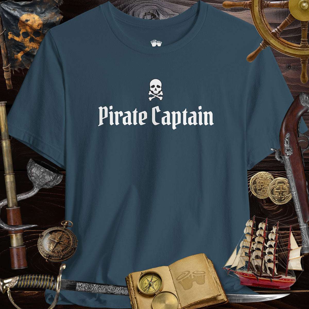 Pirate Captain 🏴‍☠️ Unisex 3001c Bella Canvas Tee - Adventure Awaits!