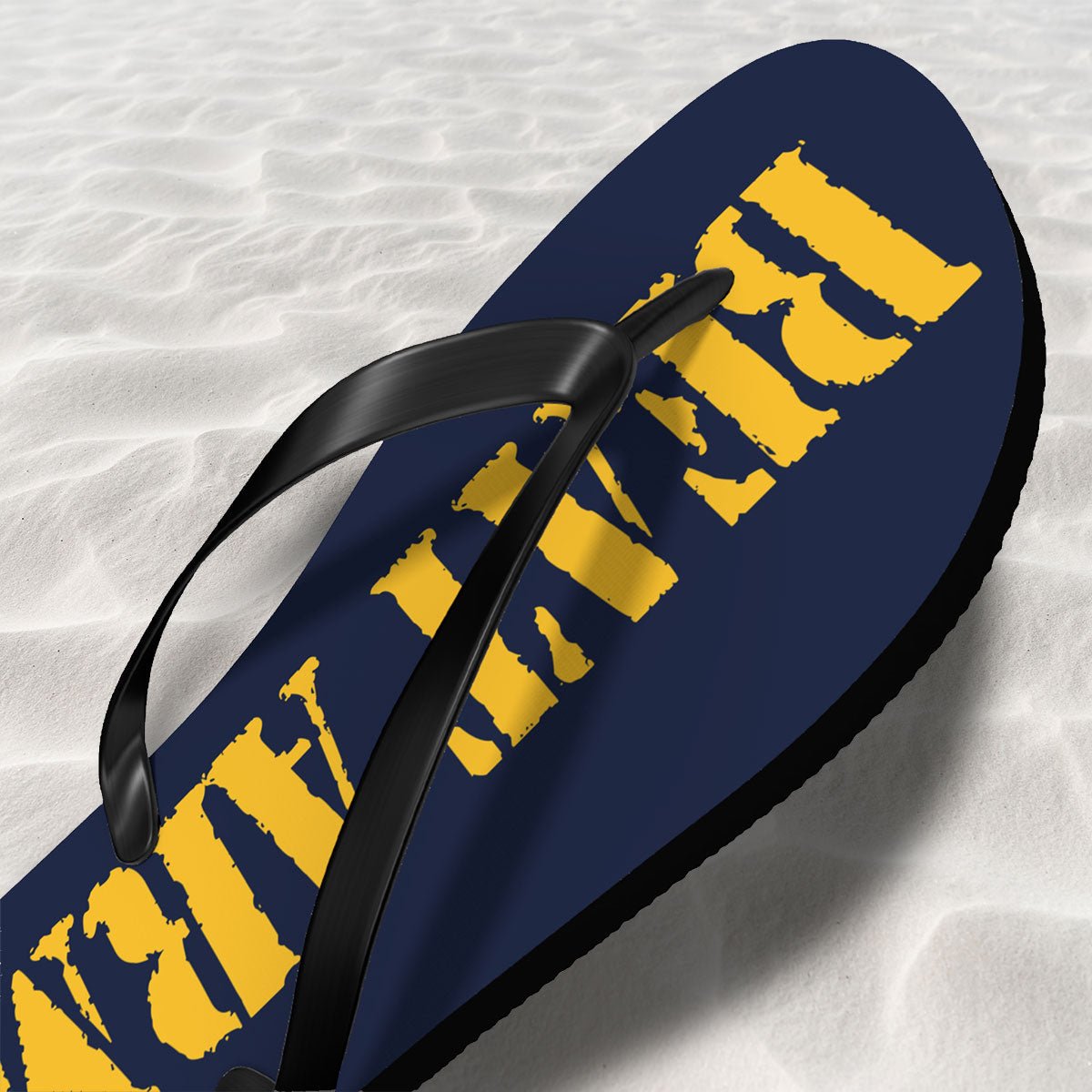 Go Navy Beat Army Flip Flops | Military Rivalry Shower Shoes