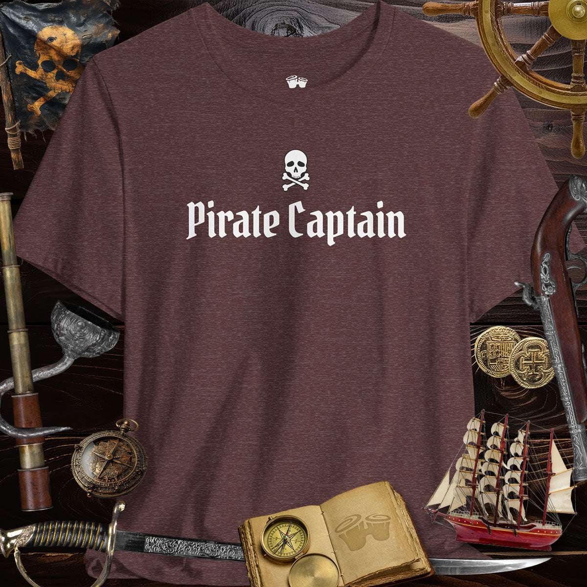Pirate Captain 🏴‍☠️ Unisex 3001c Bella Canvas Tee - Adventure Awaits!