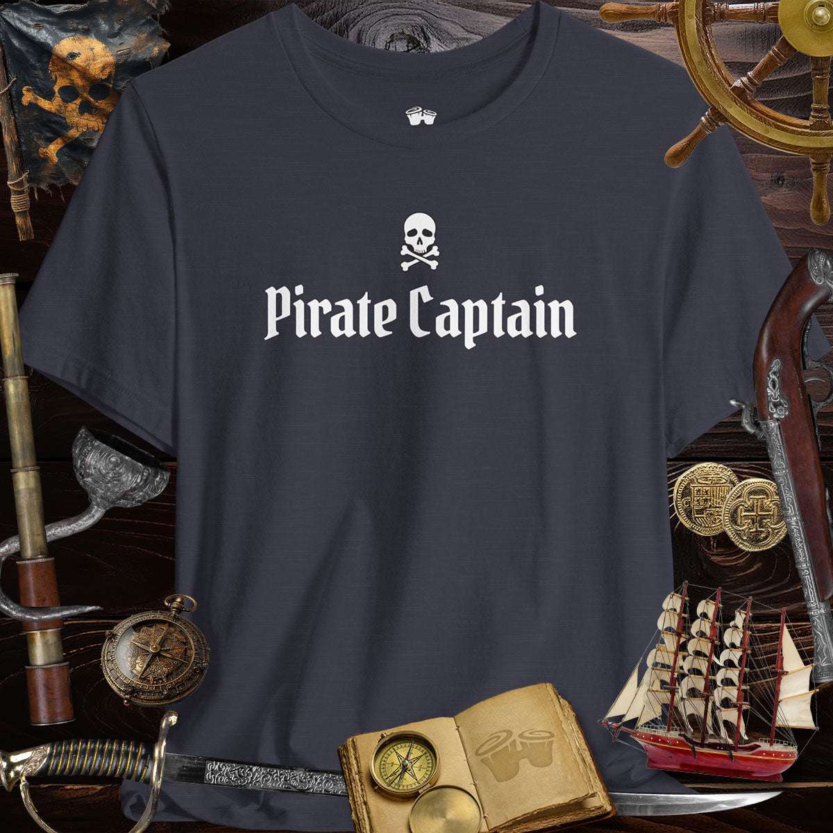 Pirate Captain 🏴‍☠️ Unisex 3001c Bella Canvas Tee - Adventure Awaits!