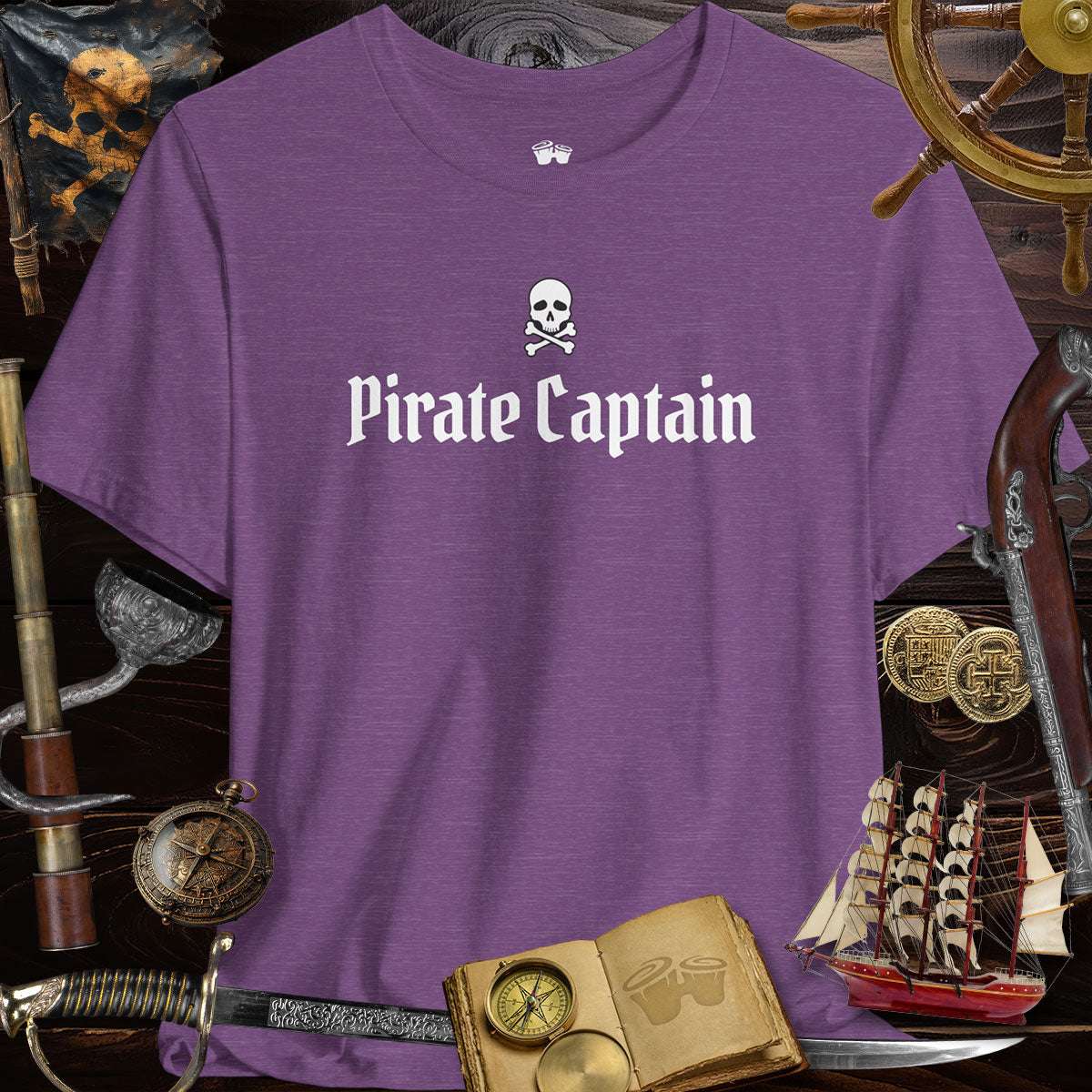 Pirate Captain 🏴‍☠️ Unisex 3001c Bella Canvas Tee - Adventure Awaits!