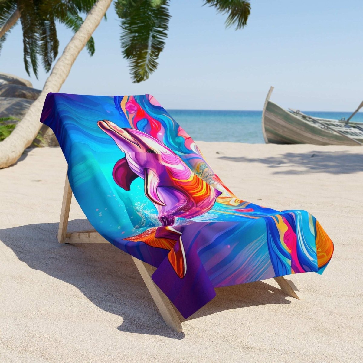 Dolphin Beach Towel 🐬 Colorful Summer Fun