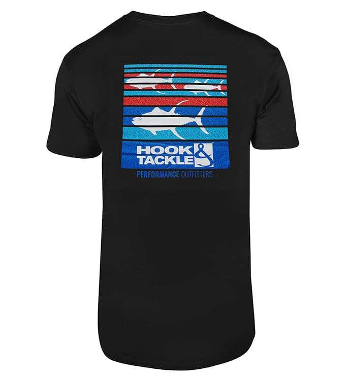 Men's Tuna Lane premium cotton fishing t-shirt with front logo and back tuna graphic design