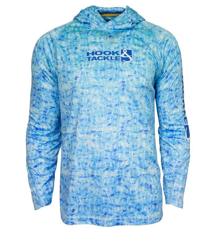 Men's Fish Shadows Hoodie with UV protection and moisture-wicking fabric