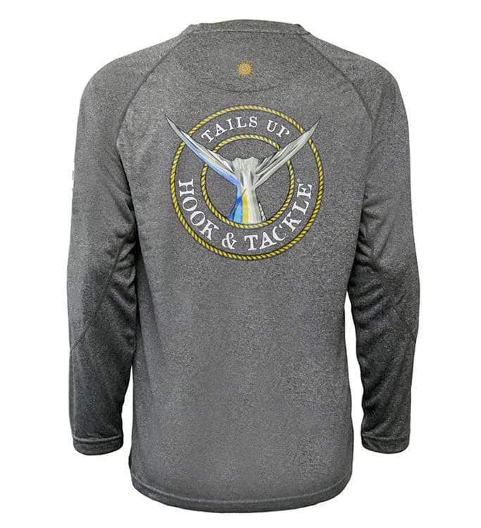 Youth Tails Up UV fishing shirt for boys with moisture-wicking, sun-protective fabric and radial sleeves
