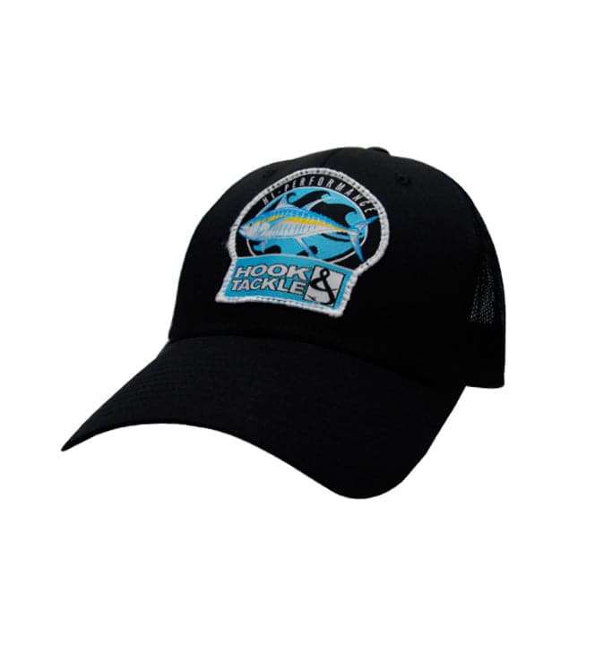 Tuna Wave Fishing Trucker Hat with embroidered patch and breathable mesh panels