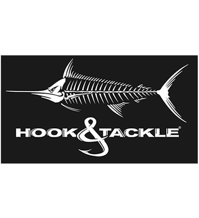 Marlin X-Ray 12-inch fishing decal with transparent background, UV-rated and weatherproof, made in USA