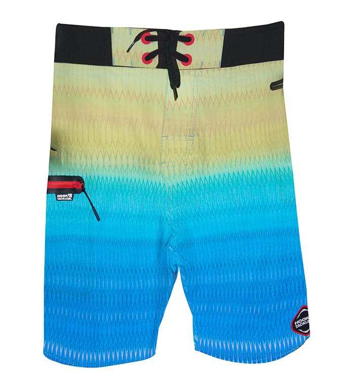 Men's Gradient Scales stretch fishing boardshort with sonic-welded pockets and water-repellent coating