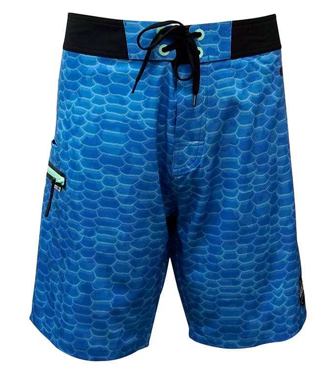 Men's Fish Scales fishing boardshort with 360-degree stretch and water-repellent coating