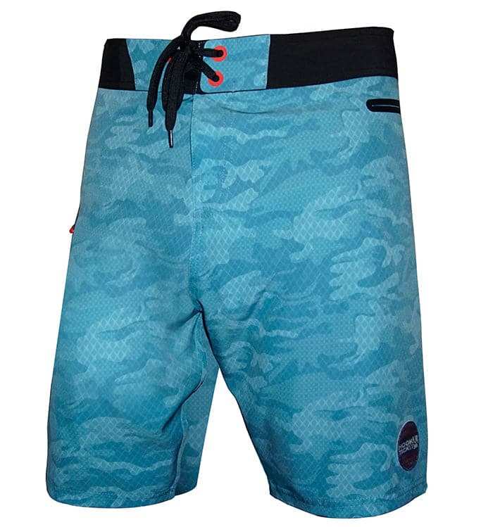 Men's Geo Camo Stretch Fishing Boardshort with water-repellent, super-stretch material and sonic-welded pockets