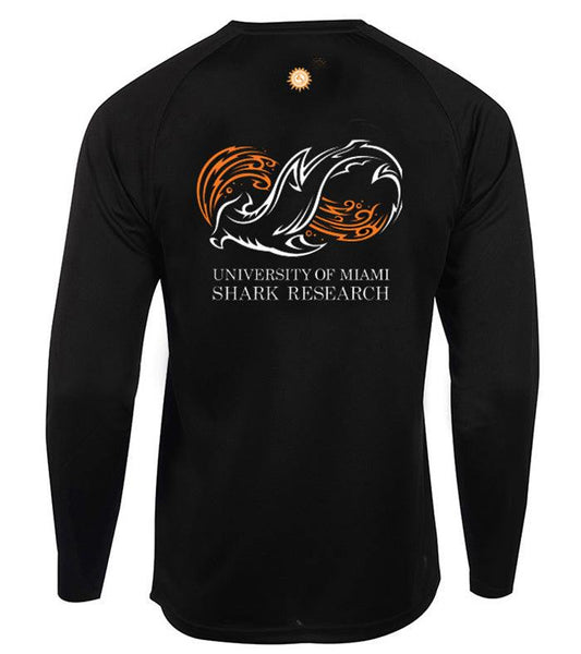 Men’s University of Miami Seamount long sleeve fishing shirt with UPF 50+ sun protection and moisture-wicking fabric