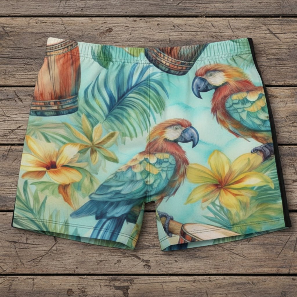 Men's Parrothead Bathing Suit 🦜 Quick Dry Swim Trunks