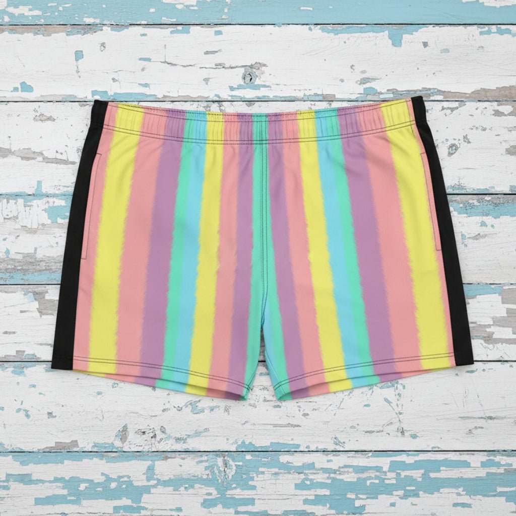 Quick Dry Swim Trunks 🌴 Tropical Stripes