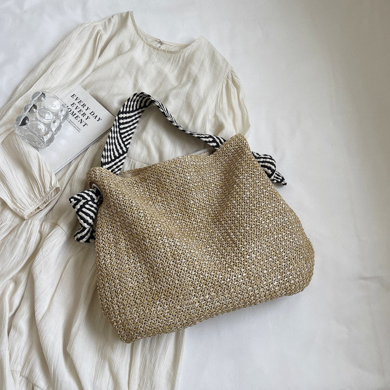Large Woven Straw Tote – Beach, Vacation & Crossbody Bag