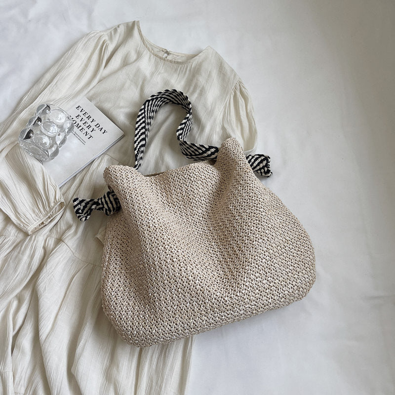 Large Woven Straw Tote – Beach, Vacation & Crossbody Bag