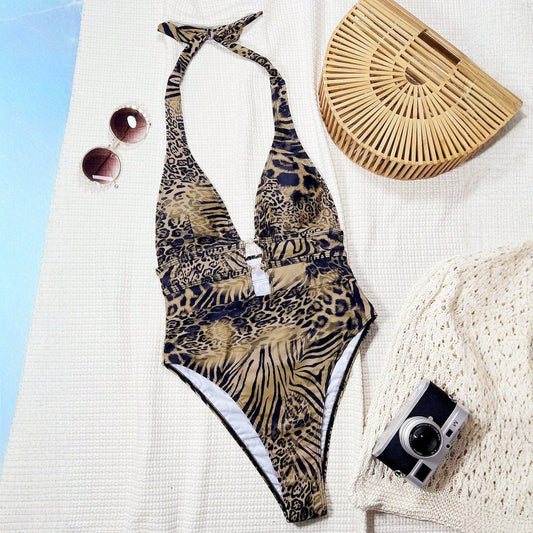 Tiger Print Bikini Swimsuit – Bold & Flattering