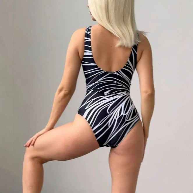 Plus Size Printed One-Piece Swimsuit Women's Swimwear