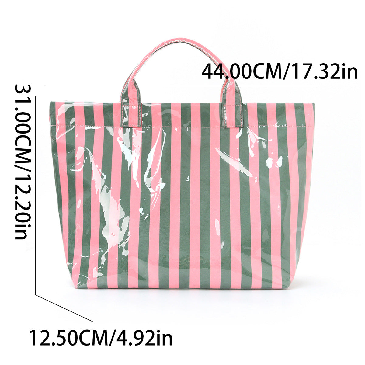 Striped Tote Bag – Lightweight Commuter & Travel Shoulder Bag