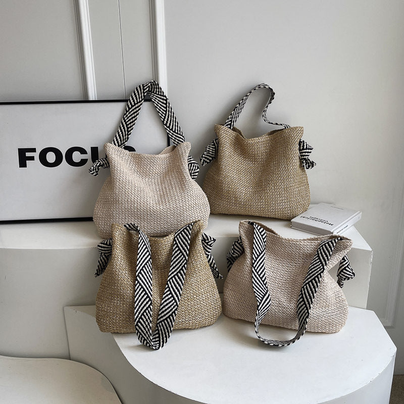 Large Woven Straw Tote – Beach, Vacation & Crossbody Bag