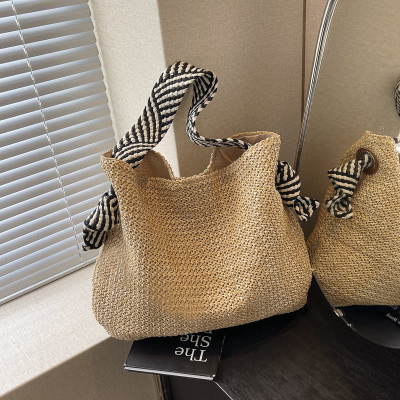 Large Woven Straw Tote – Beach, Vacation & Crossbody Bag