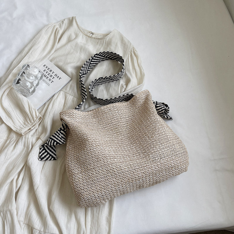 Large Woven Straw Tote – Beach, Vacation & Crossbody Bag