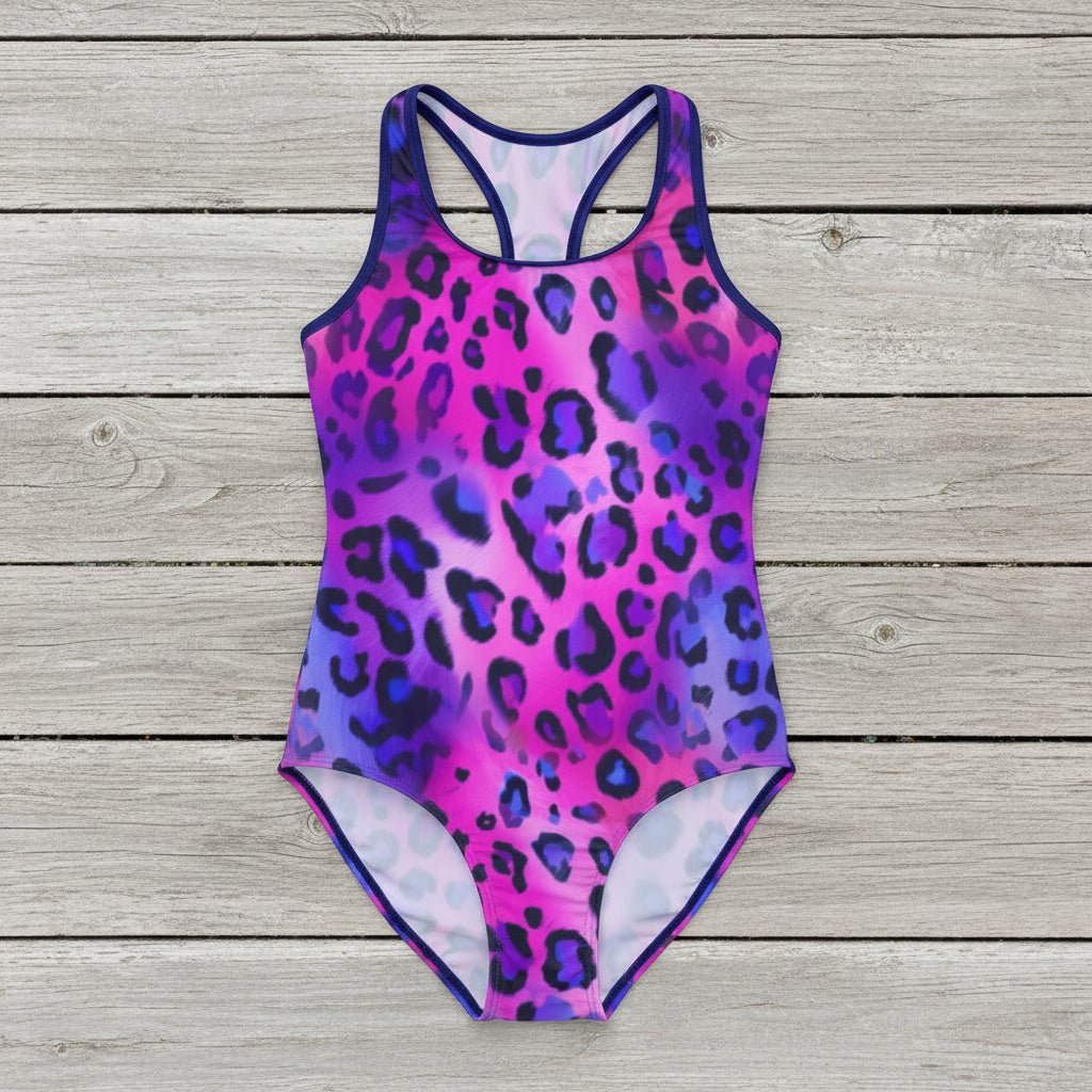 Leopard Print Women's Racerback Swimsuit