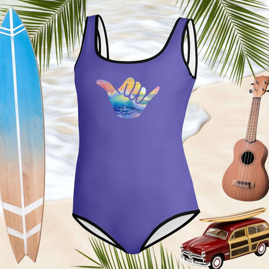 Youth Girl's Shaka 🤙 Wave Swimsuit 🩱 For Surfer Girls