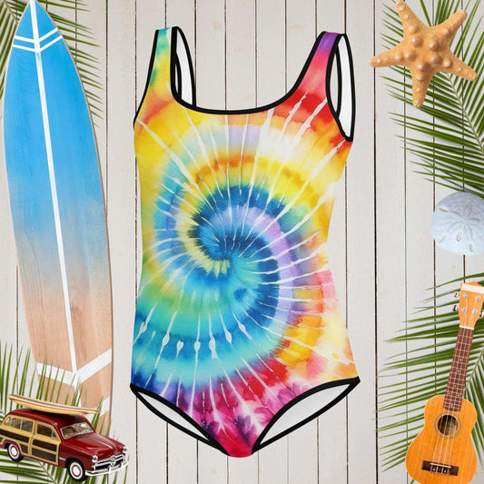 Youth Girls Tie Dye Swimsuit 🩱 Surf Attire 🏄‍♀️