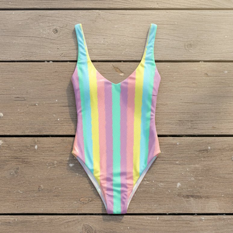 Tropical-Stripes Women's One-Piece Swimsuit