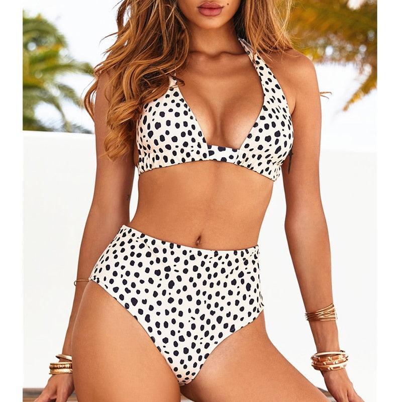 "Siren's Bouquet – Multicolor Tie Halter Bikini Set"