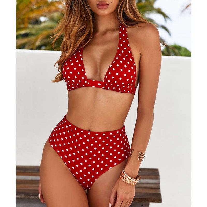 "Siren's Bouquet – Multicolor Tie Halter Bikini Set"