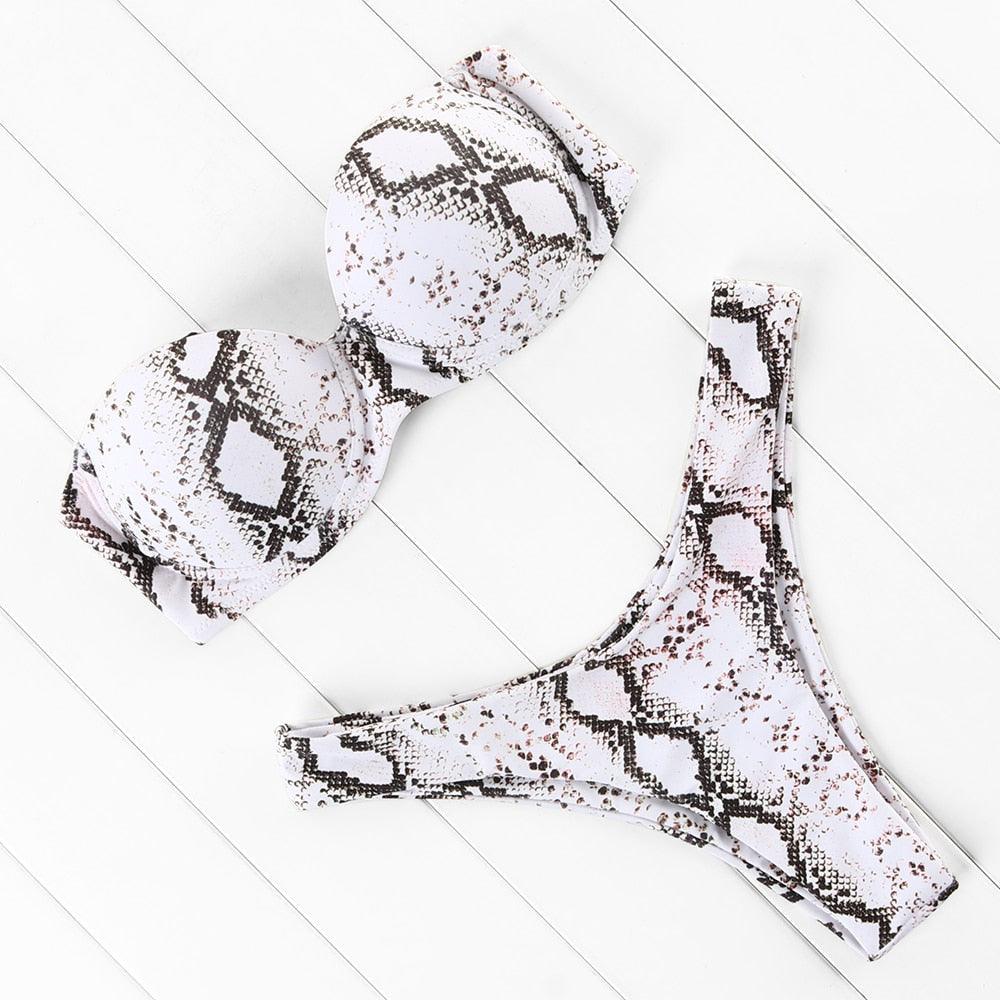 "Sea Anemone – V-Wire Frilled High-Cut Bikini Set"
