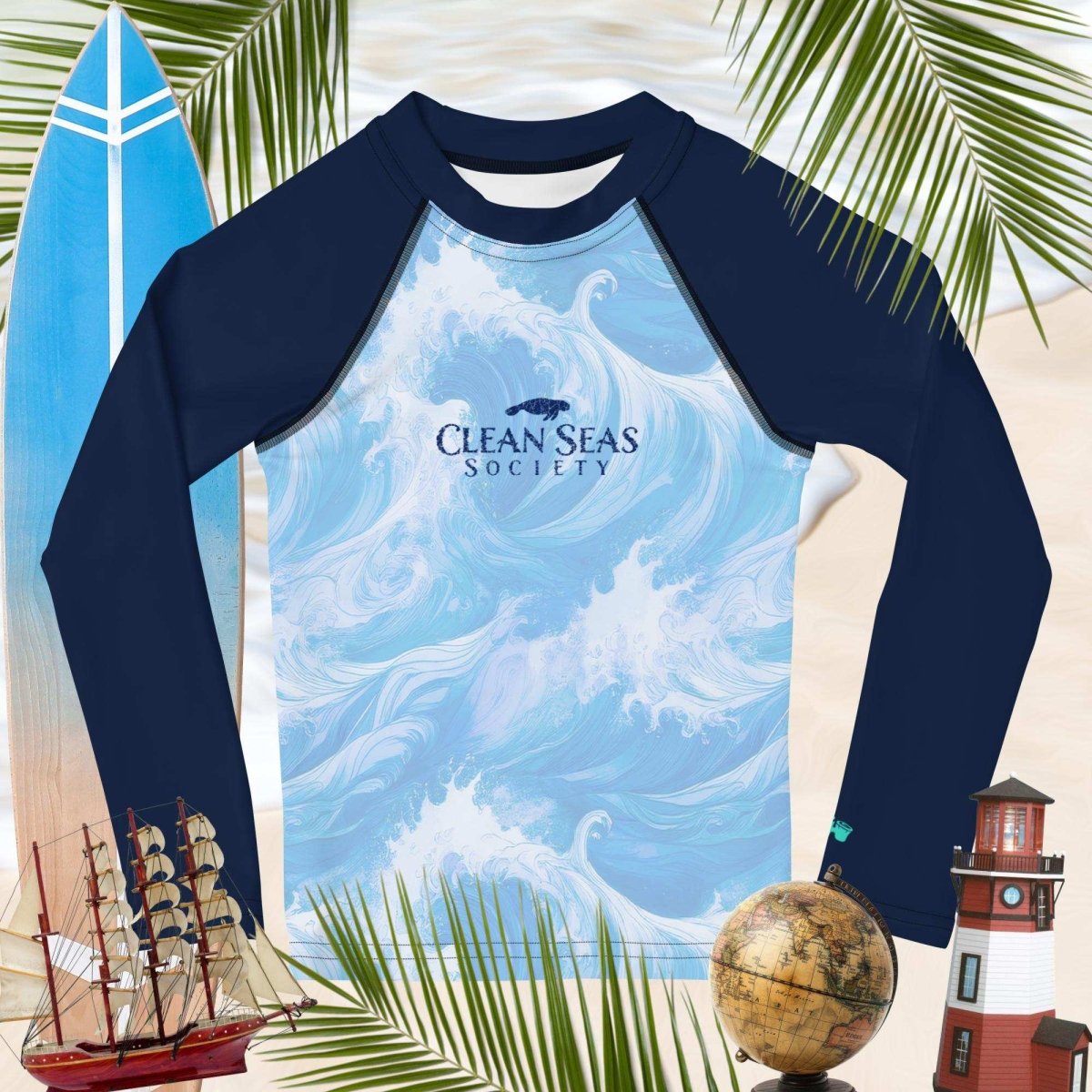 Clean Sea Society Kids Rash Guard | UPF 50+
